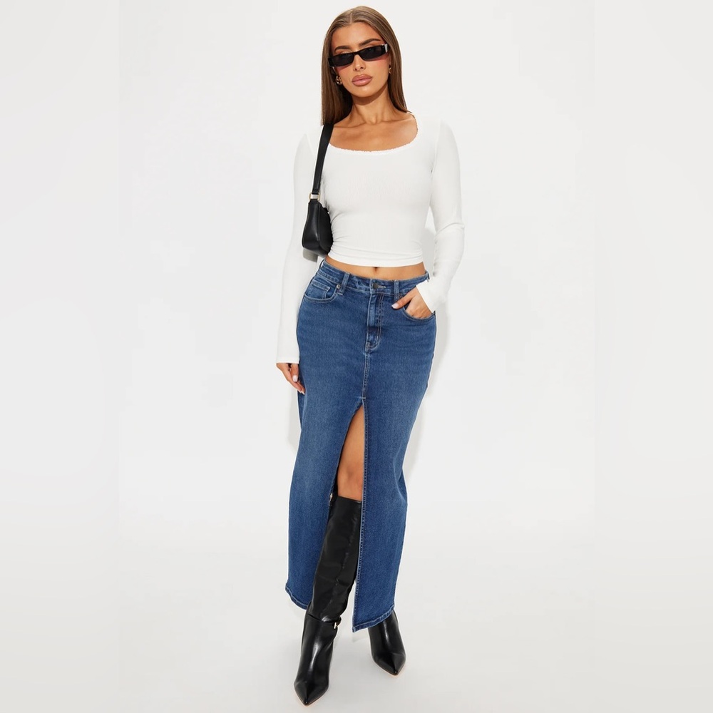 Blue Denim Skirt